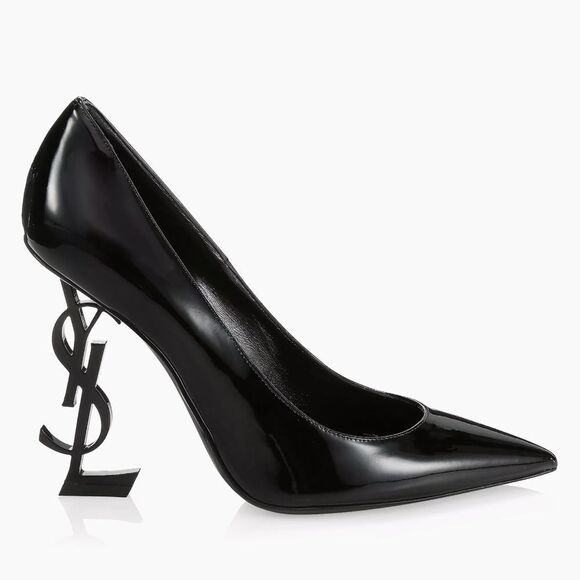 Saint Laurent Opyum Point-Toe Patent Leather Pumps size 39.5 - Picture 1 of 16